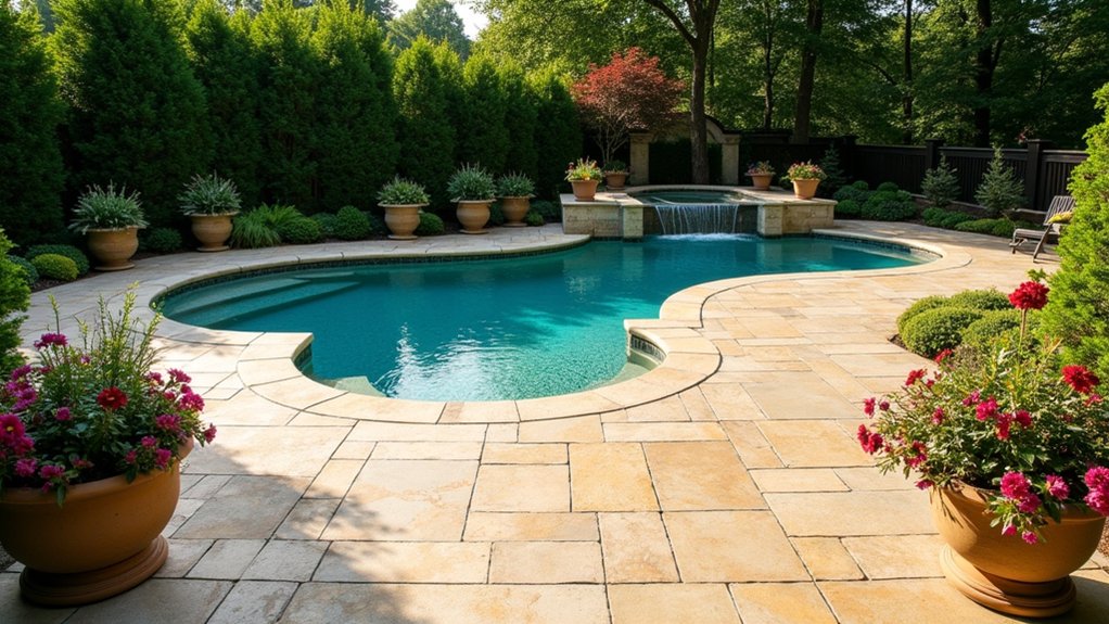 17 Creative Pool Deck Resurfacing Ideas for a Fresh New Look elegant slip resistant pool pavers