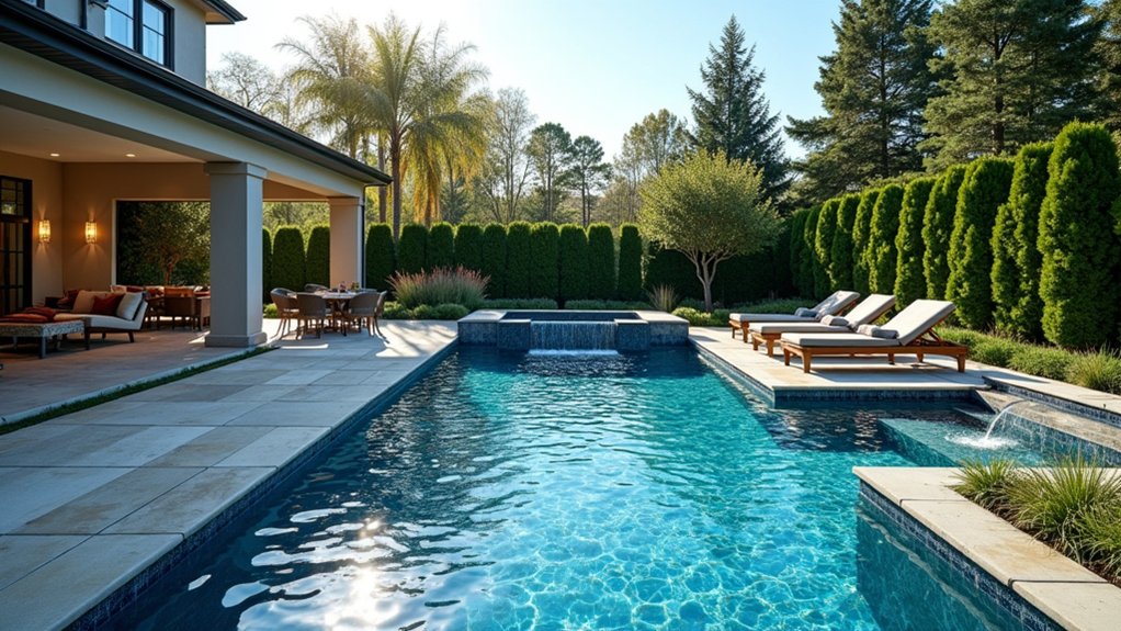 23 Fiberglass Pool Design Ideas That Are Built to Impress elegant spa and pool