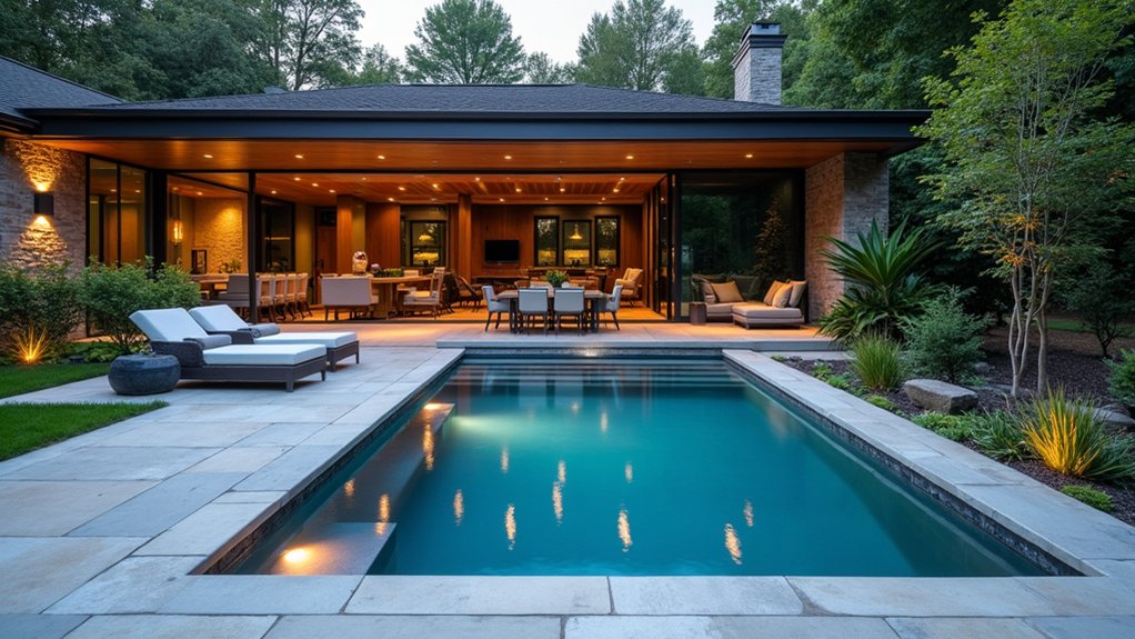23 Fiberglass Pool Design Ideas That Are Built to Impress elegant space saving oasis