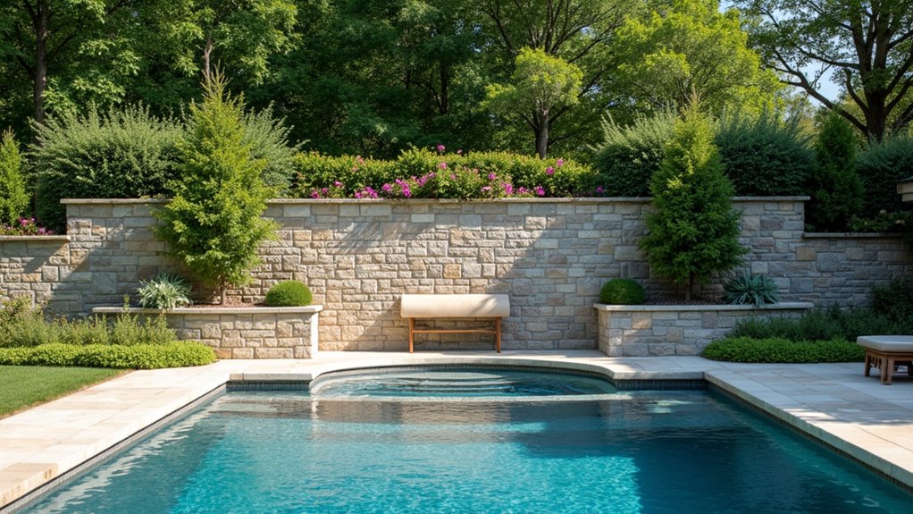 elegant stone wall fencing