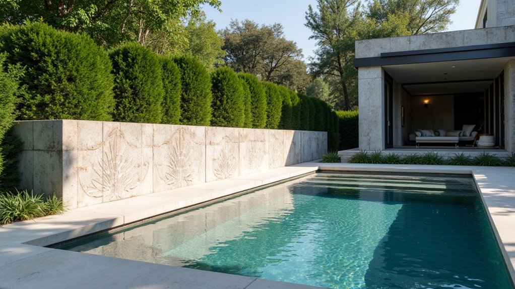 elegant textured concrete barrier