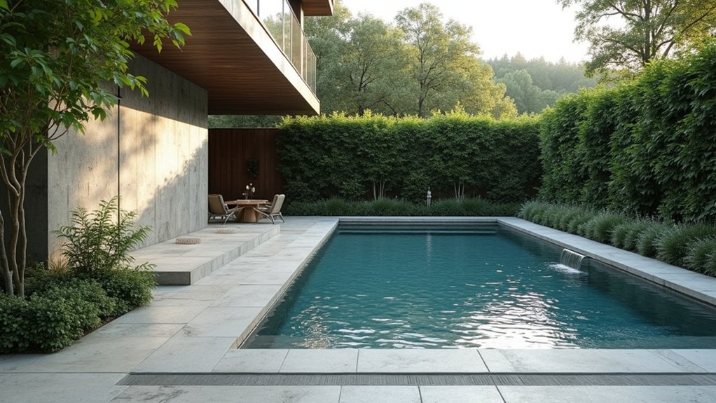 18 Minimalist Pool Design Ideas for a Sleek Backyard Look elegant tranquil water features