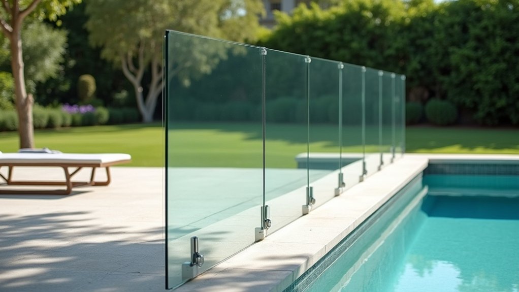 21 Safe and Stylish Pool Deck Railing Ideas to Frame Your View elegant unobstructed glass railings