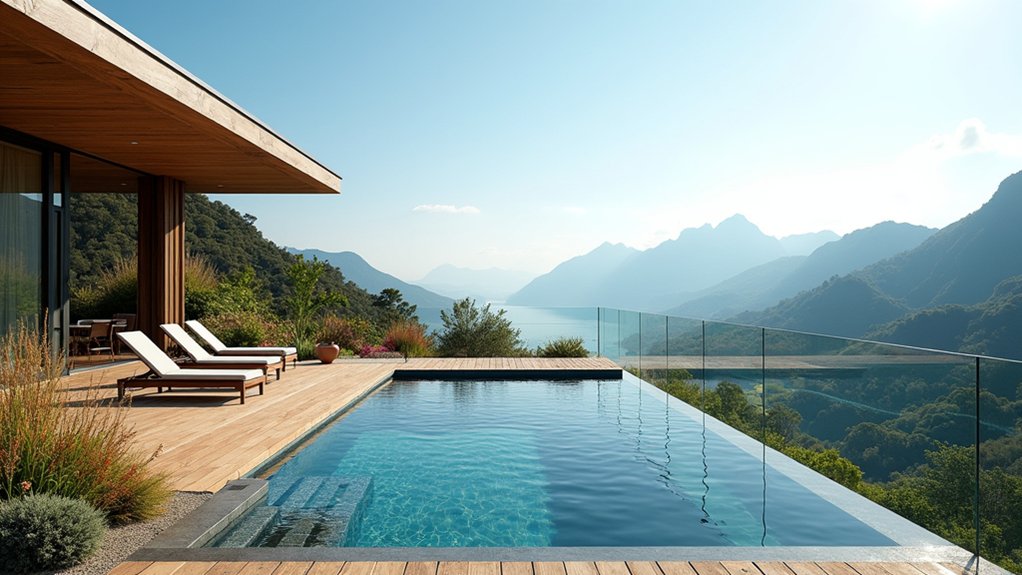 17 Gorgeous Pool Deck Ideas to Upgrade Your Outdoor Space elevated deck with views