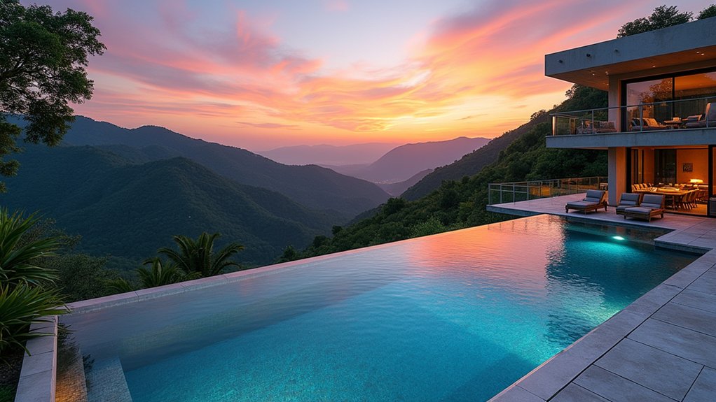 elevated luxury pool view