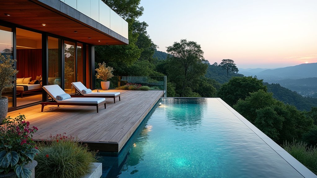 20 Creative Pool Ideas to Add Personality to Your Yard elevated poolside outdoor sanctuary