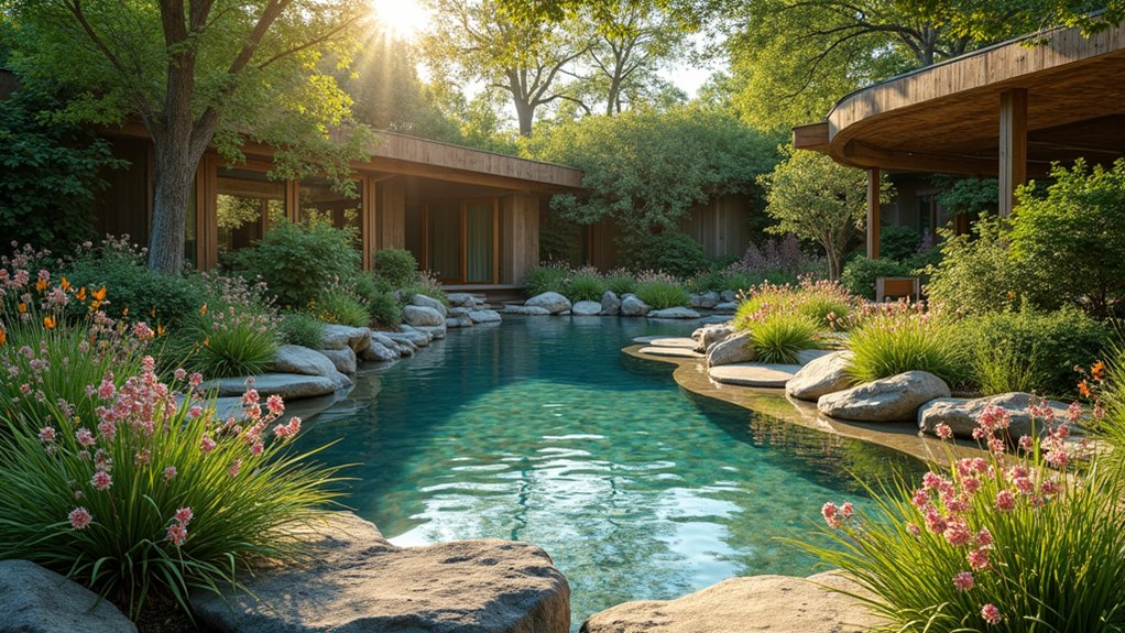 15 Organic Natural Pool Landscaping Ideas That Blend With Nature embrace local flora diversity