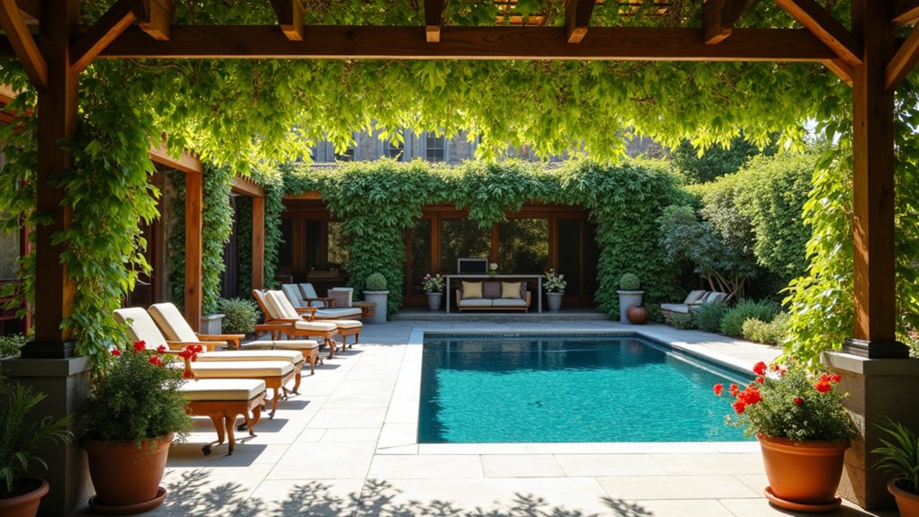 21 Clever Pool Deck Shade Ideas for Cool Summer Days enchanting arbor with vines