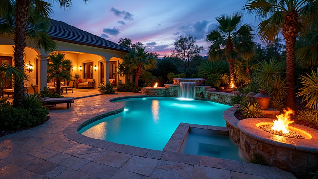 20 Creative Pool Ideas to Add Personality to Your Yard enchanting fire and water