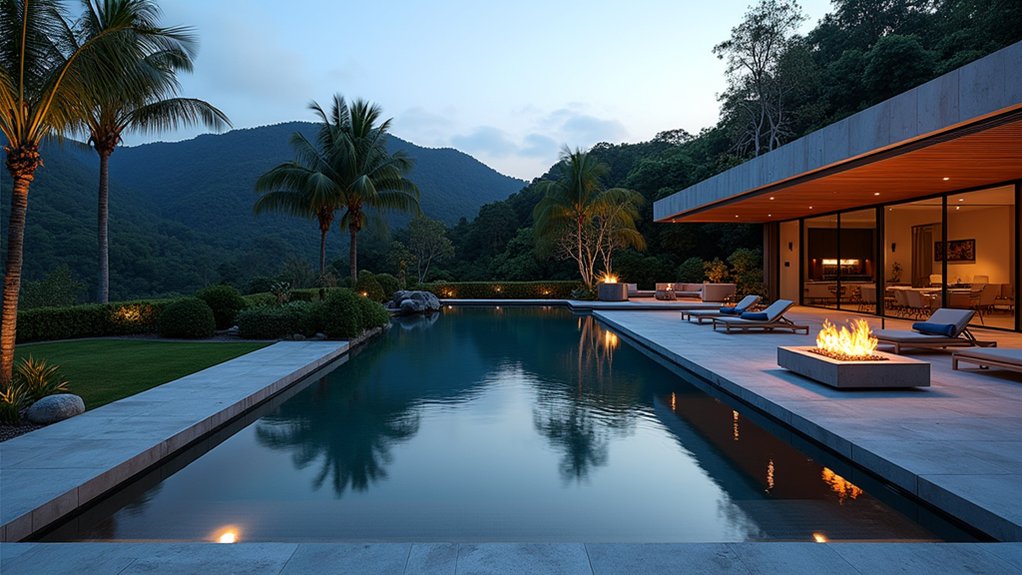 15 Luxury Pool Design Ideas That Scream Sophistication enchanting fire and water