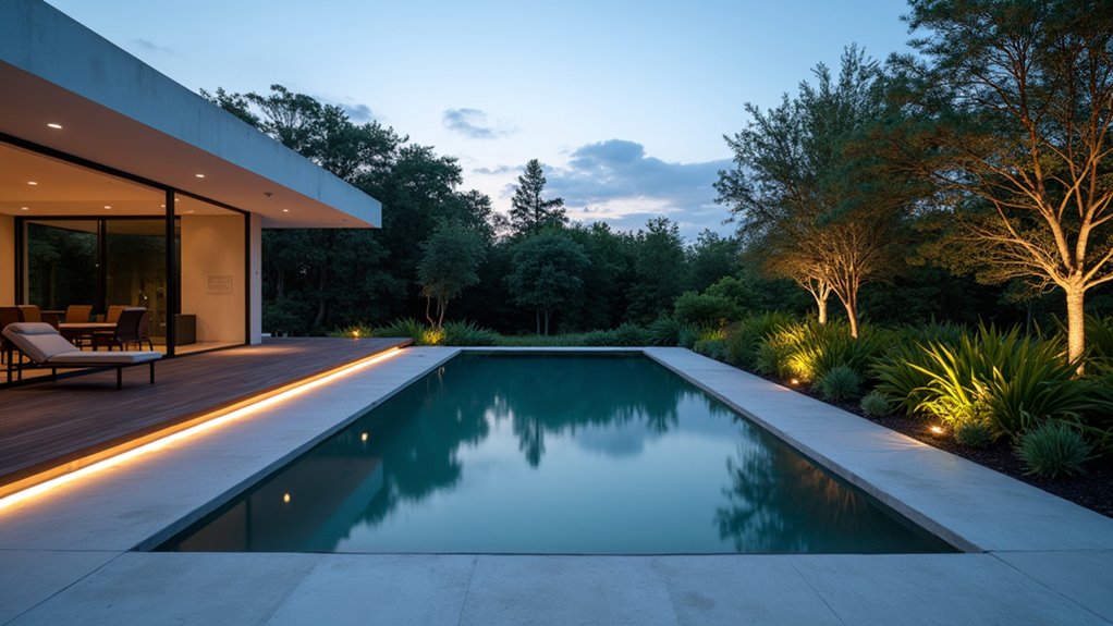 18 Minimalist Pool Design Ideas for a Sleek Backyard Look enchanting illuminated pool design