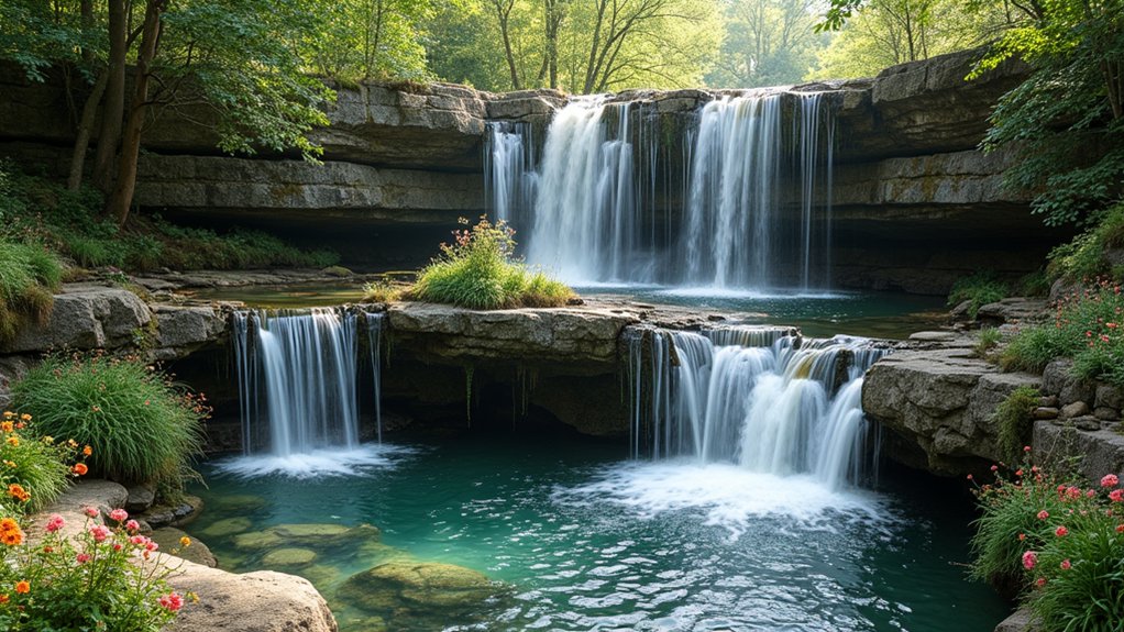 20 Creative Pool Ideas to Add Personality to Your Yard enchanting multi level waterfalls oasis