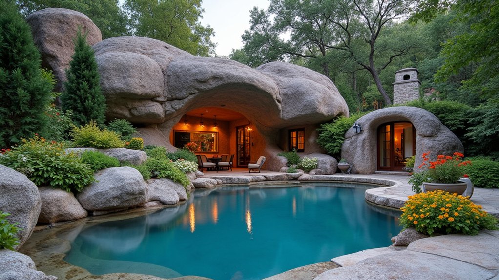 15 Bold Pool Landscaping With Boulders That Make a Statement enchanting natural stone garden