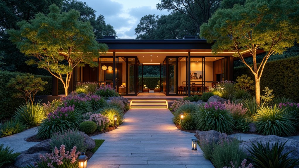 18 Creative Oval Above Ground Landscaping Ideas That Break the Mold enchanting outdoor ambient lighting