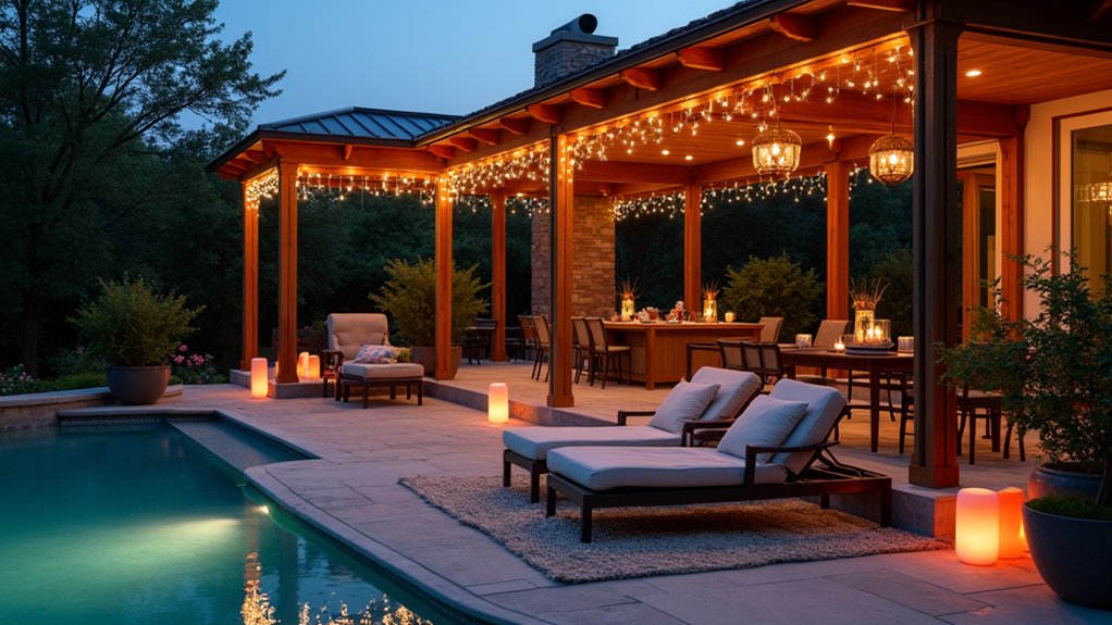 19 Fun Pool Deck Decorating Ideas to Add Personality to Your Space enchanting outdoor lighting ideas