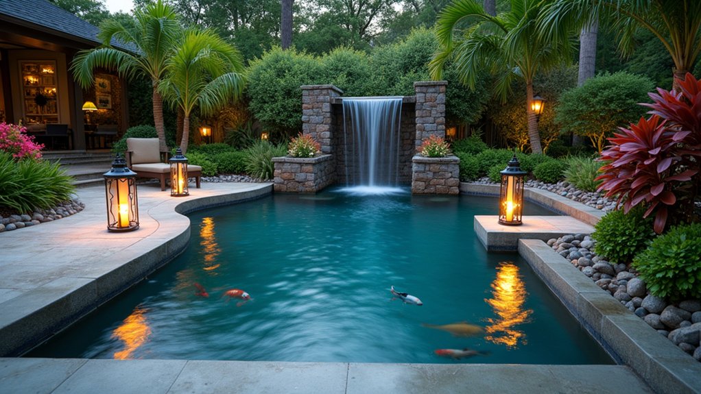 20 Elegant Pool Landscaping Design Ideas That Feel Effortless enchanting poolside water features