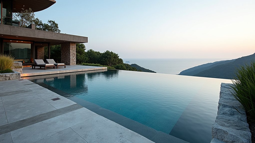23 Concrete Pool Design Ideas That Blend Form and Function endless tranquility luxurious retreat