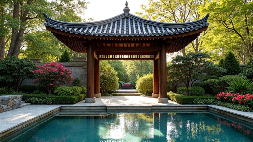 19 Airy Pool Deck Gazebo Ideas That Invite You to Lounge exotic elegance by poolside