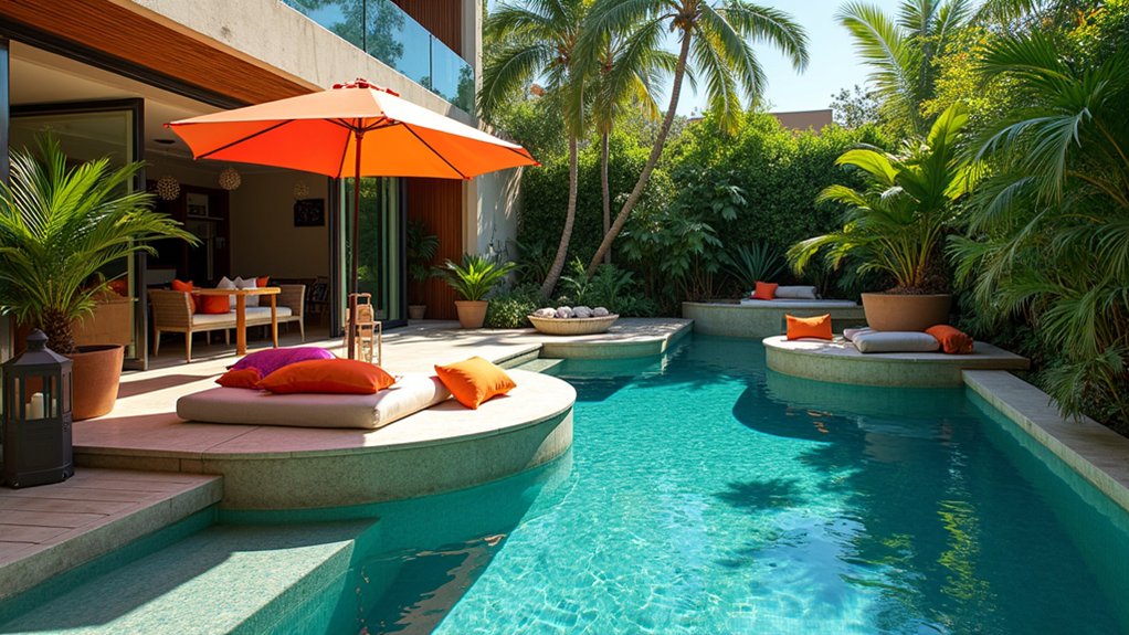 20 Creative Pool Ideas to Add Personality to Your Yard floating oasis poolside relaxation