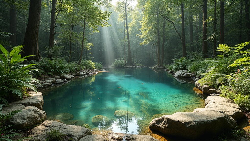 23 Natural Pool Design Ideas That Embrace Organic Beauty forest inspired tranquil pool design
