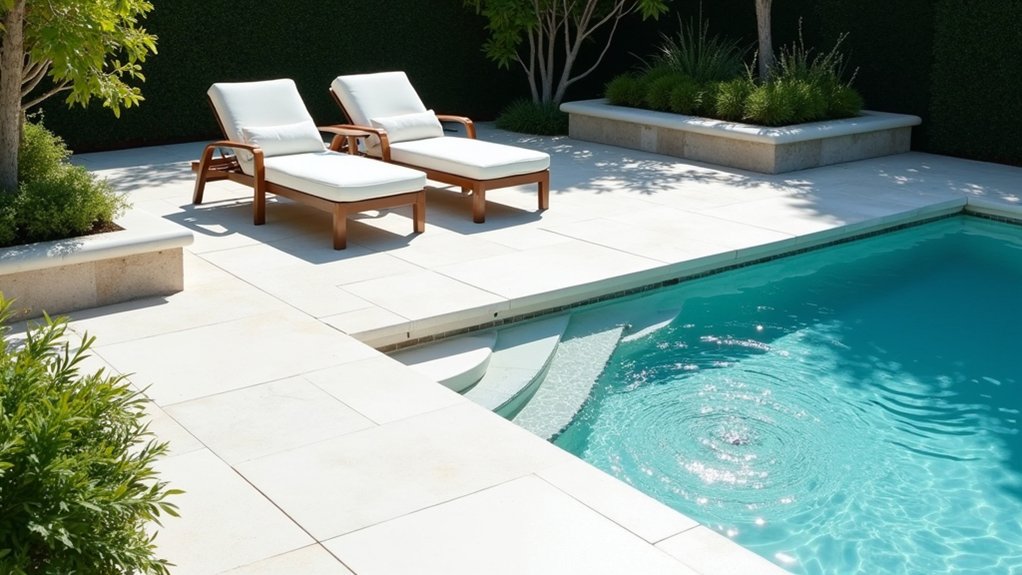 21 Fresh Pool Deck Color Ideas That Make a Statement fresh modern pool oasis