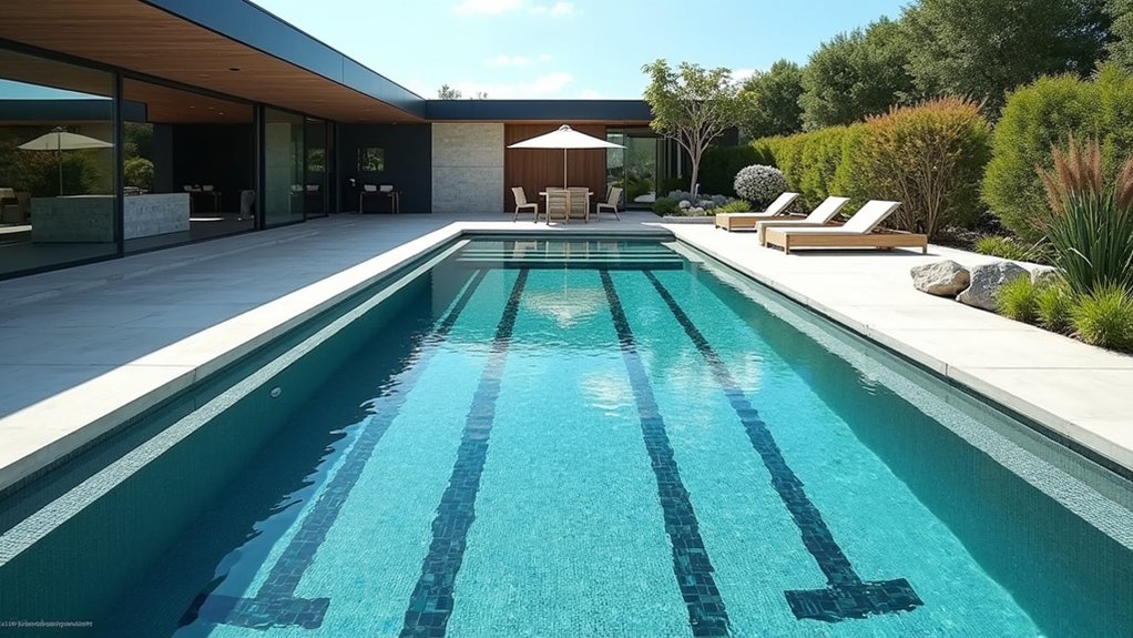 18 Lap Pool Ideas That Combine Fitness With Style geometric elegance in design