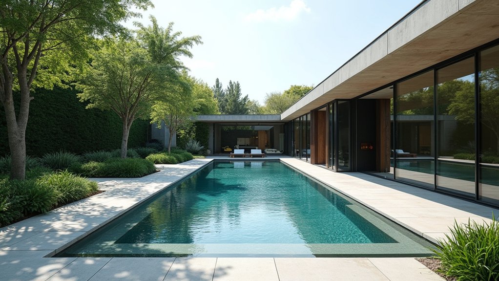 23 Sleek Pool Ideas With Zero Edge Effects That Impress geometric elegance in landscape