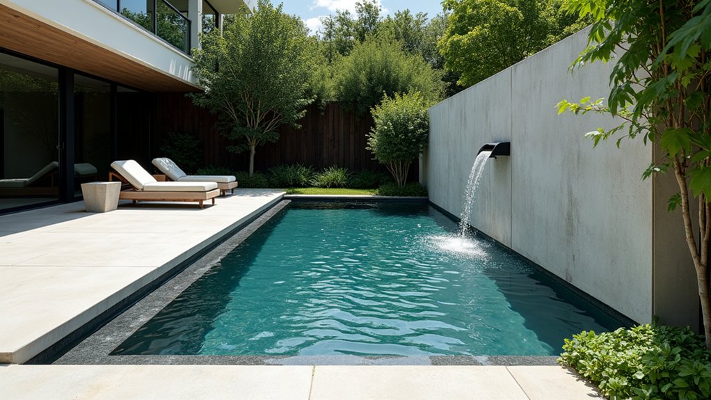 15 Stylish Plunge Pool Design Ideas to Cool Down in Style geometric plunge pool elegance