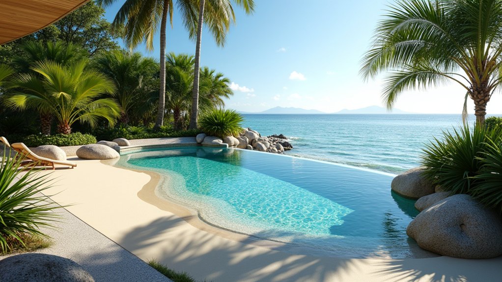 23 Concrete Pool Design Ideas That Blend Form and Function gradual slope for easy access