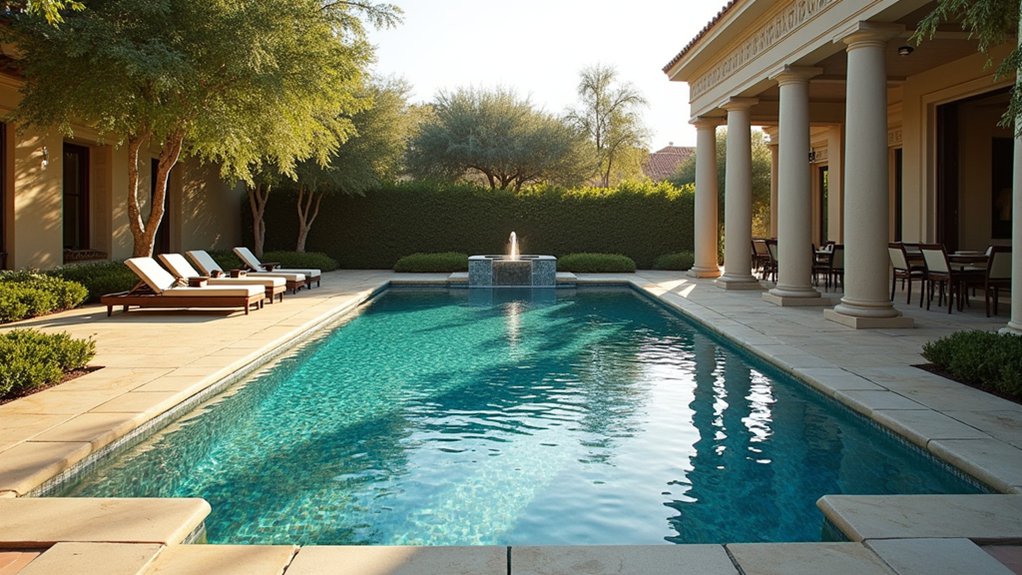 23 Inground Pool Design Ideas That Define Luxury Living grecian luxury pool oasis