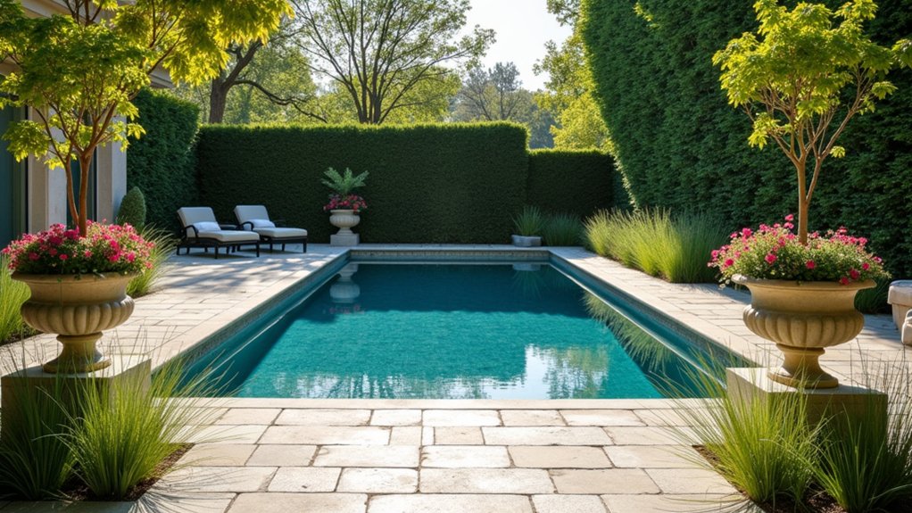 20 Elegant Pool Landscaping Design Ideas That Feel Effortless harmonious blend of textures