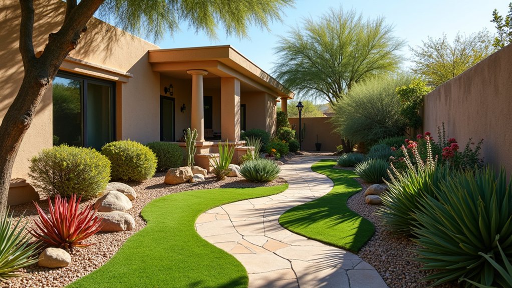15 Drought-Smart Arizona Pool Landscaping Ideas That Still Shine heat tolerant poolside ground covers