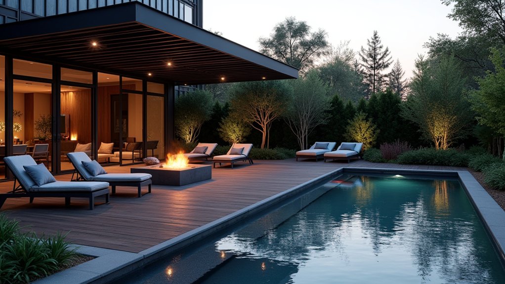 19 Charming Pool Deck With Gazebo Ideas for a Backyard Escape industrial elegance with greenery