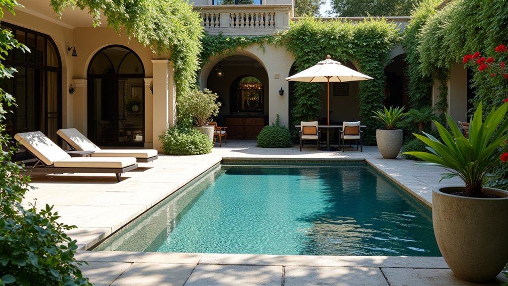 18 Beautiful Pool Design Layouts That Just Make Sense intimate luxury courtyard oasis