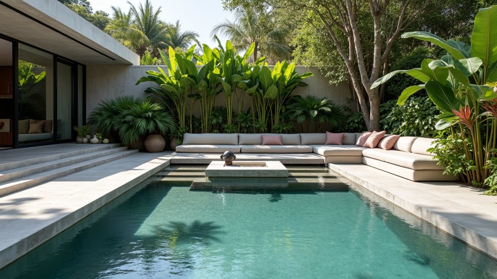 20 Concrete Pool Ideas That Are Built to Last inviting poolside social hub
