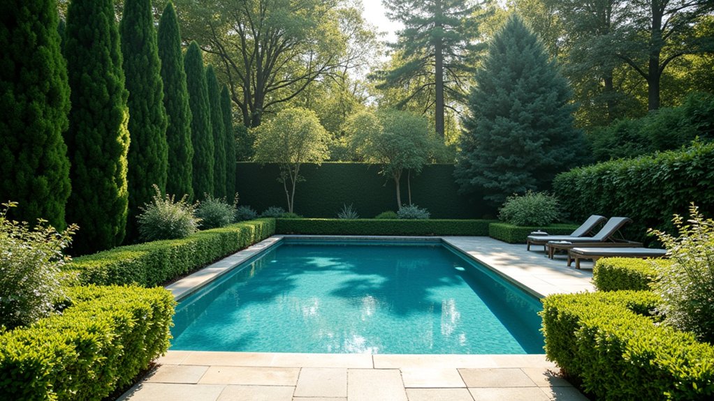 20 Effortless Low Maintenance Pool Landscaping Ideas for Easy Care low maintenance poolside greenery