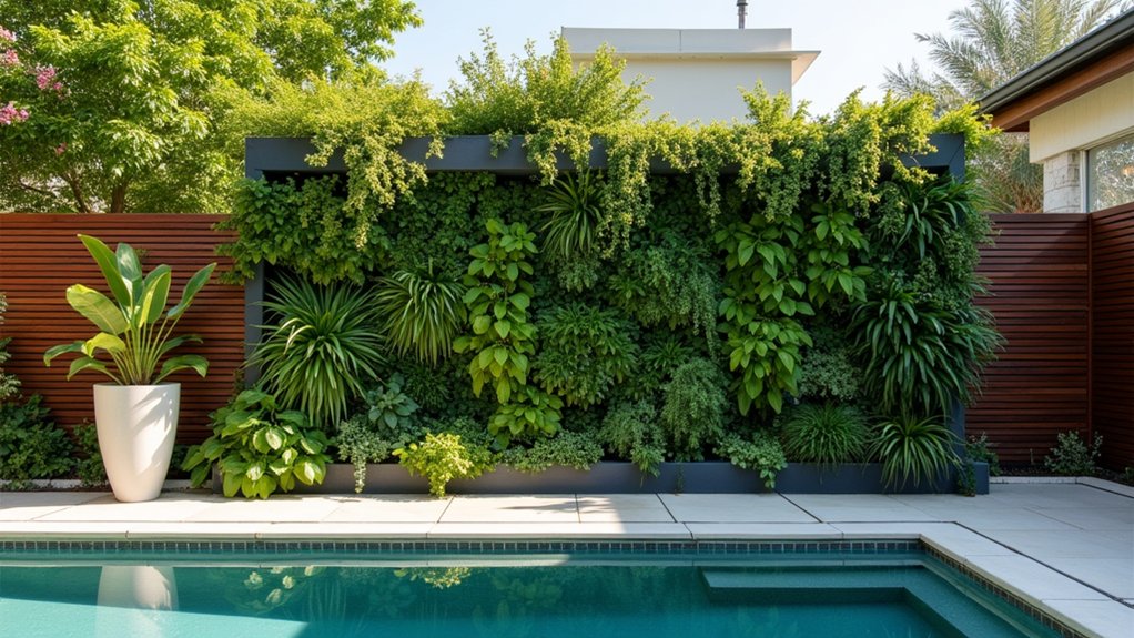 lush green poolside sanctuary