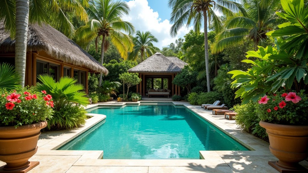 23 Tropical Pool Design Ideas to Escape to Island Vibes lush tropical paradise escape