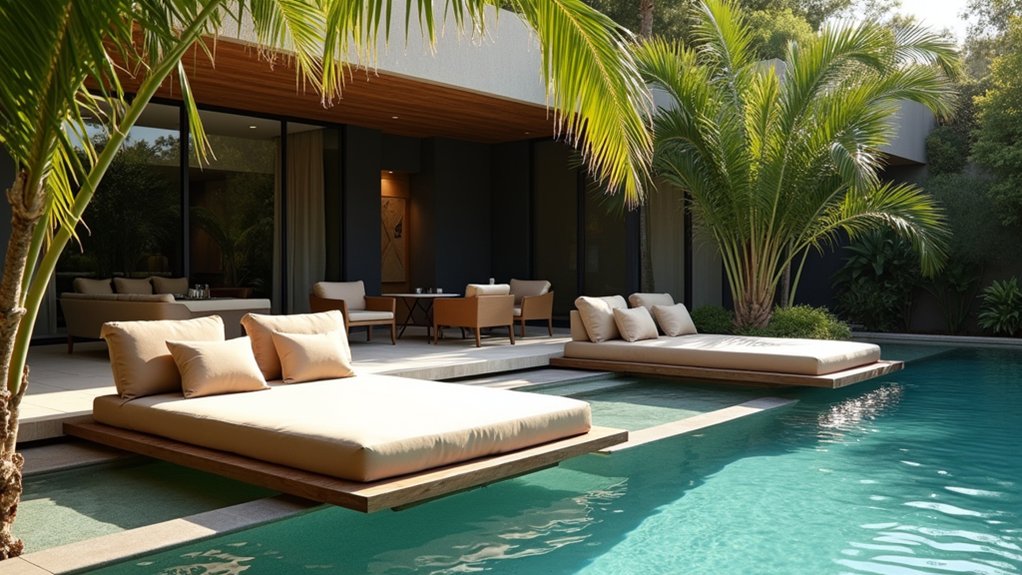 luxe floating daybed relaxation
