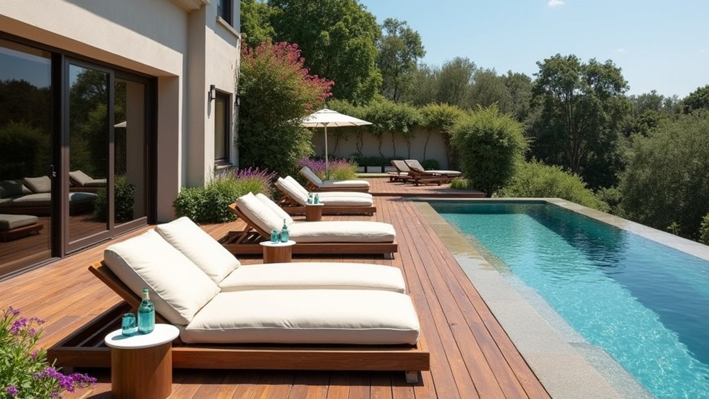 17 Fresh Pool Deck Furniture Ideas to Complete Your Outdoor Setup luxurious adjustable weather resistant loungers