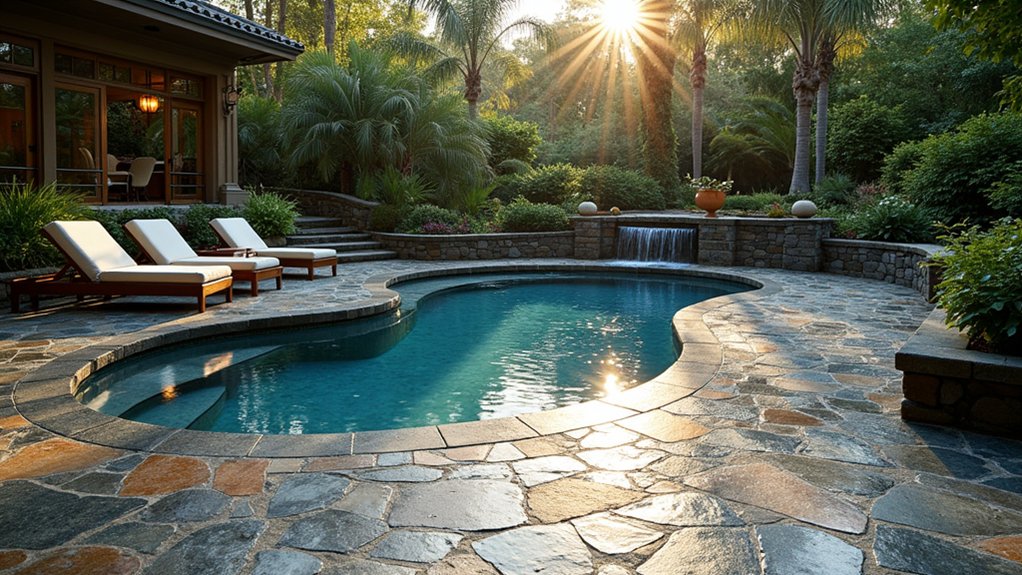17 Modern Inground Pool Deck Ideas That Define Luxury luxurious exotic stone elegance