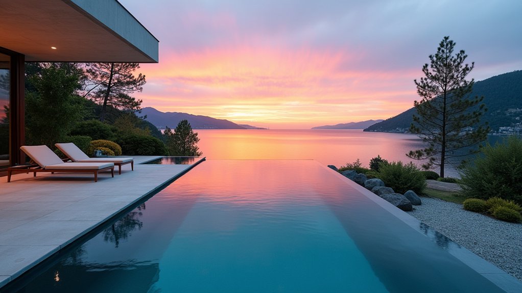 23 Sleek Pool Ideas With Zero Edge Effects That Impress luxurious infinity edge pool