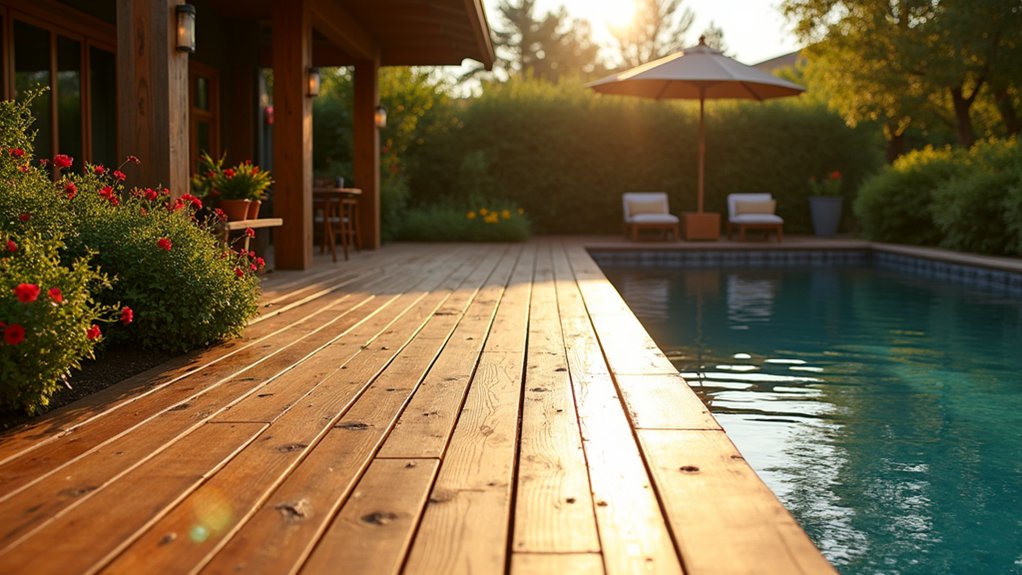 19 Warm Pool Deck Wood Ideas That Feel Inviting and Rustic luxurious ipe wood deck