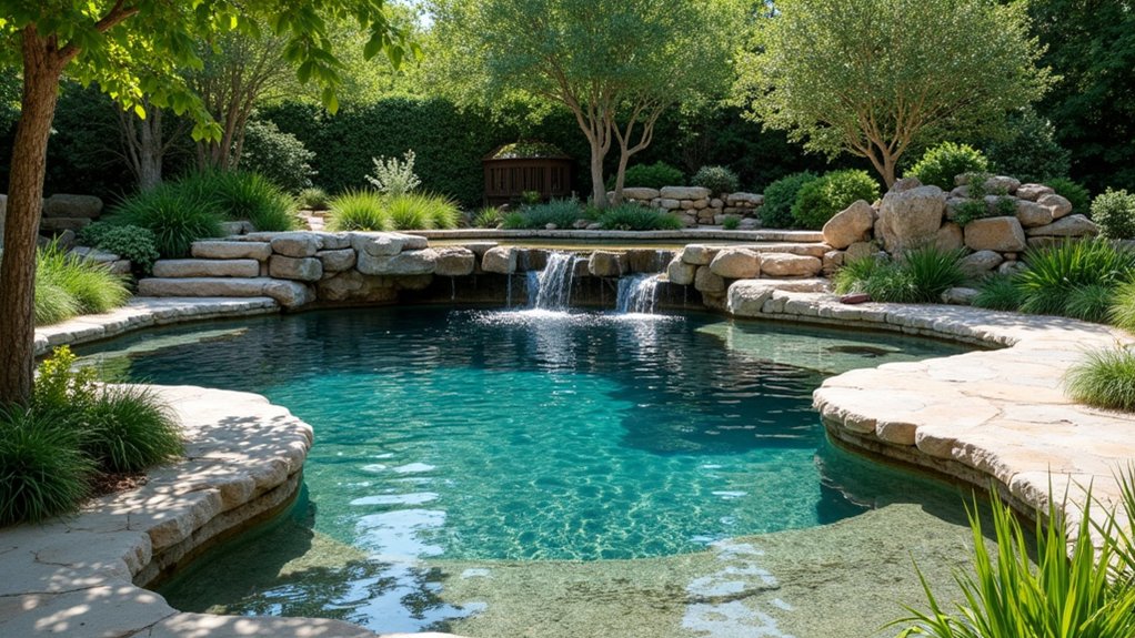 18 Simple Pool Design Ideas for an Effortless Backyard Look luxurious organic backyard retreat