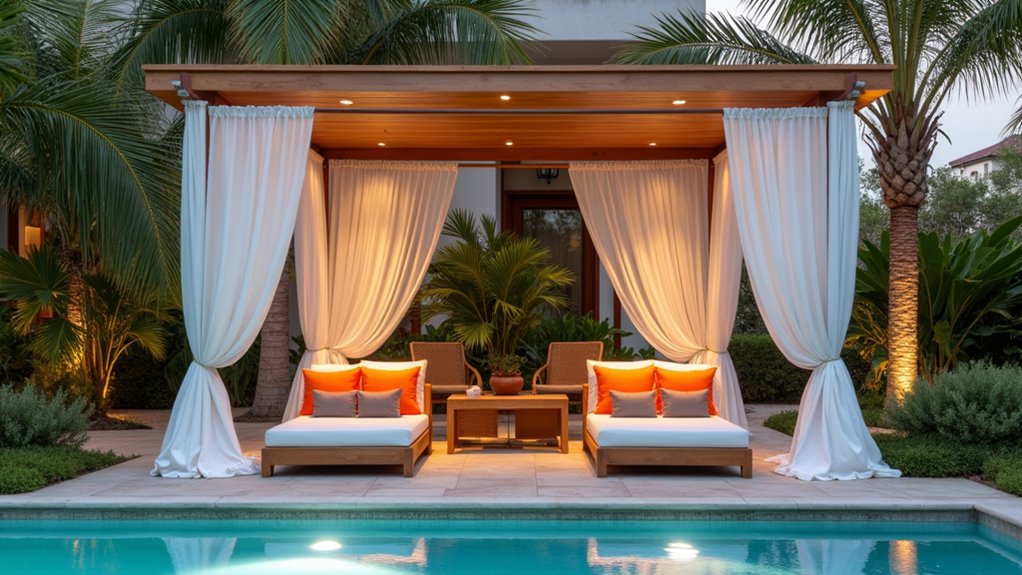 luxurious poolside relaxation retreats