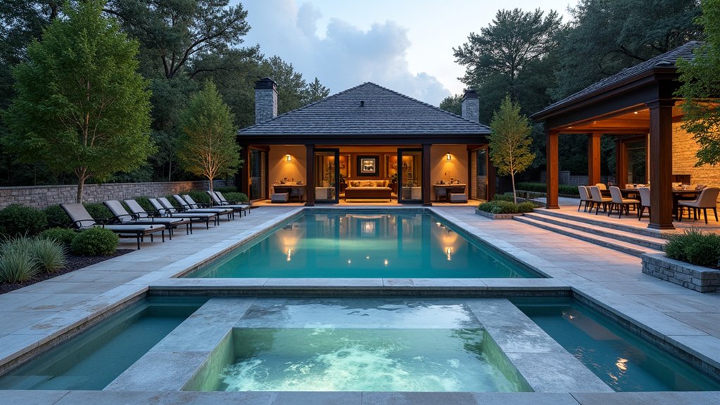 18 Beautiful Pool Design Layouts That Just Make Sense luxury integrated spa pool