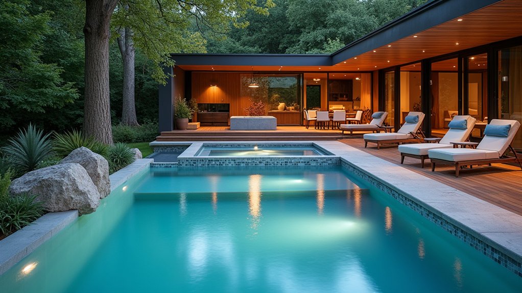 18 Pool Ideas With Hot Tub Features for Total Relaxation luxury lap pool retreat