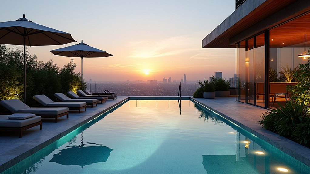 luxury rooftop pool designs