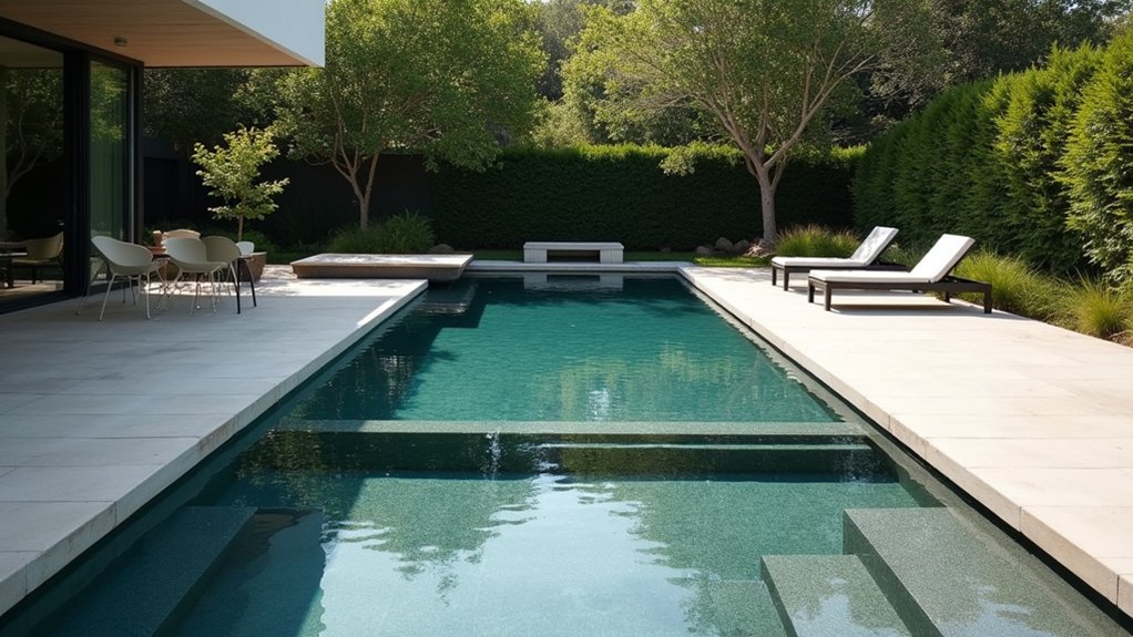 23 Concrete Pool Design Ideas That Blend Form and Function luxury sun shelf relaxation