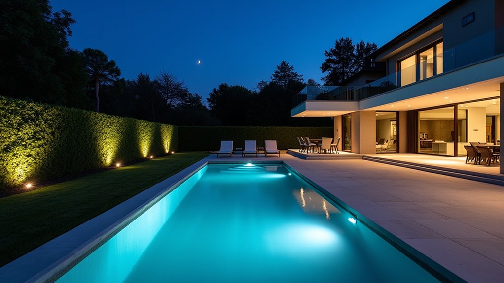 20 Residential Pool Design Ideas for Everyday Elegance magical nighttime pool lighting